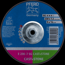 Pferd Inc. 69901230 - PFERD Grinding Wheel, 9" x 1/4 x 5/8-11, SG CAST+STONE, T27, AO, SiC