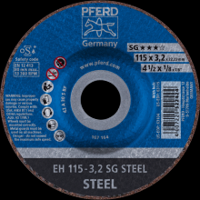 Pferd Inc. 61340132 - PFERD Cut-Off Wheel, 4-1/2" x 1/8 x 7/8, SG STEEL, T27, Aluminum oxide