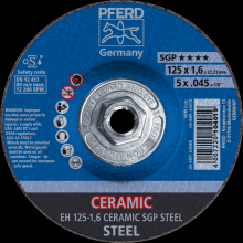 Pferd Inc. 69902578 - PFERD Cut-Off Wheel, 5" x .045 x 5/8-11, CERAMIC SGP STEEL, T27, Ceramic oxide