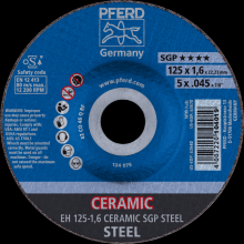 Pferd Inc. 61300125 - PFERD Cut-Off Wheel, 5" x .045 x 7/8, CERAMIC SGP STEEL, T27, Ceramic oxide