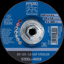 Pferd Inc. 69901581 - PFERD Cut-Off Wheel, 5" x .045 x 5/8-11, SGP STEELOX, T27, Aluminum oxide