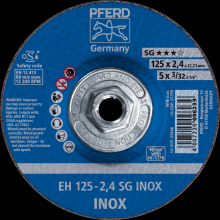 Pferd Inc. 69902554 - PFERD Cut-Off Wheel, 5" x 3/32 x 5/8-11, SG INOX, T27, Aluminum oxide