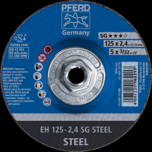 Pferd Inc. 69901272 - PFERD Cut-Off Wheel, 5" x 3/32 x 5/8-11, SG STEEL, T27, Aluminum oxide