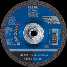 Pferd Inc. 69901579 - PFERD Cut-Off Wheel, 6" x .045 x 5/8-11, SG STEELOX, T27, Aluminum oxide