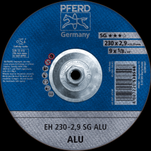 Pferd Inc. 69901282 - PFERD Cut-Off Wheel, 9" x 1/8 x 5/8-11, SG ALU, T27, Aluminum oxide