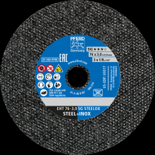 Pferd Inc. 69520279 - PFERD Die Grinder Cut-Off Wheel, 3" x 1/8 x 3/8, SG STEELOX, T1, Aluminum oxide