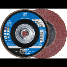 Pferd Inc. 69300515 - PFERD Flap Disc, 4-1/2" x 5/8-11, A SG STEELOX, 120 Grit, T29, Conical, Aluminum oxide