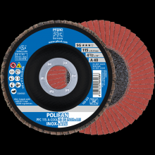 Pferd Inc. 67754115 - PFERD Flap Disc, 4-1/2" x 7/8, A-COOL SG INOX+ALU, 40 Grit, T29,Conical,Aluminum oxide