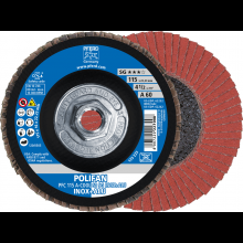 Pferd Inc. 69300482 - PFERD Flap Disc, 4-1/2"x5/8-11, A-COOL SG INOX+ALU, 60 Grit,T29,Conical,Aluminum oxide