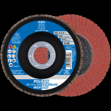 Pferd Inc. 67756115 - PFERD Flap Disc, 4-1/2" x 7/8, A-COOL SG INOX+ALU, 60 Grit, T29,Conical,Aluminum oxide