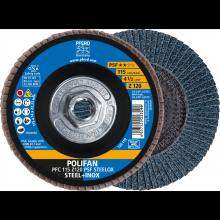 Pferd Inc. 69300873 - PFERD Flap Disc, 4-1/2" x 5/8-11, Z PSF STEELOX, 120 Grit, T29, Conical, Zirconia