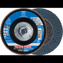 Pferd Inc. 69300877 - PFERD Flap Disc, 4-1/2" x 5/8-11, Z SG POWER STEELOX, 120 Grit, T29, Conical, Zirconia