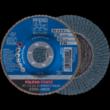 Pferd Inc. 69300204 - PFERD Flap Disc, 4-1/2" x 7/8, Z SG POWER STEELOX, 24 Grit, T29, Conical, Zirconia