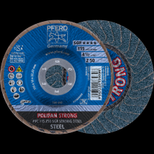 Pferd Inc. 67788115 - PFERD Flap Disc, 4-1/2" x 7/8, Z SGP STRONG STEEL, 50 Grit, T29, Conical, Zirconia