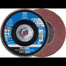 Pferd Inc. 69300525 - PFERD Flap Disc, 5" x 5/8-11, A SG STEELOX, 120 Grit, T29, Conical, Aluminum oxide