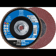 Pferd Inc. 69300523 - PFERD Flap Disc, 5" x 5/8-11, A SG STEELOX, 60 Grit, T29, Conical, Aluminum oxide