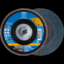 Pferd Inc. 69300795 - PFERD Flap Disc, 5" x 5/8-11, Z PSF EXTRA STEELOX, 120 Grit, T29, Conical, Zirconia