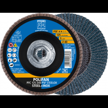 Pferd Inc. 69300590 - PFERD Flap Disc, 5" x 5/8-11, Z PSF STEELOX, 40 Grit, T29, Conical, Zirconia