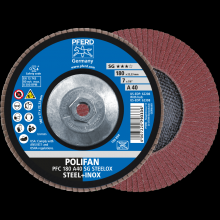 Pferd Inc. 69300517 - PFERD Flap Disc, 7" x 5/8-11, A SG STEELOX, 40 Grit, T29, Conical, Aluminum oxide