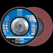 Pferd Inc. 69300519 - PFERD Flap Disc, 7" x 5/8-11, A SG STEELOX, 80 Grit, T29, Conical, Aluminum oxide