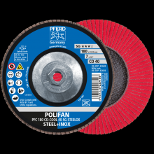 Pferd Inc. 69300657 - PFERD Flap Disc, 7" x 5/8-11, CO-COOL SG STEELOX, 40 Grit, T29, Conical, Ceramic oxide