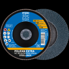 Pferd Inc. 69300739 - PFERD Flap Disc, 7" x 7/8, Z PSF EXTRA STEELOX, 36 Grit, T29, Conical, Zirconia