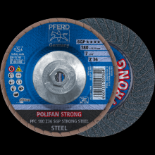 Pferd Inc. 69300821 - PFERD Flap Disc, 7" x 5/8-11, Z SGP STRONG STEEL, 36 Grit, T29, Conical, Zirconia