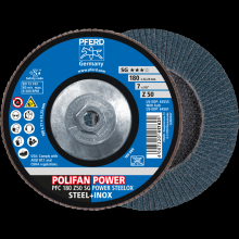 Pferd Inc. 69301046 - PFERD Flap Disc, 7" x 5/8-11, Z SG POWER STEELOX, 50 Grit, T29, Conical, Zirconia