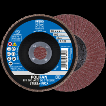 Pferd Inc. 67612100 - PFERD Flap Disc, 4" x 5/8, A SG STEELOX, 120 Grit, T27, Flat, Aluminum oxide