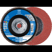 Pferd Inc. 69300549 - PFERD Flap Disc, 4-1/2" x 5/8-11, A-COOL SG INOX+ALU, 80 Grit,T27, Flat,Aluminum oxide