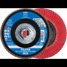 Pferd Inc. 69902559 - PFERD Flap Disc, 4-1/2" x 5/8-11, CO-FREEZE SG INOX, 80 Grit, T27, Flat, Ceramic