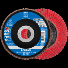 Pferd Inc. 67611580 - PFERD Flap Disc, 4-1/2" x 7/8, CO-FREEZE SG INOX, 80 Grit, T27, Flat, Ceramic