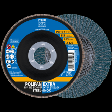 Pferd Inc. 69300715 - PFERD Flap Disc, 4-1/2" x 7/8, Z PSF EXTRA STEELOX, 120 Grit, T27, Flat, Zirconia