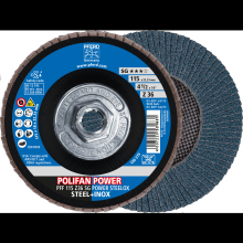 Pferd Inc. 69300800 - PFERD Flap Disc, 4-1/2" x 5/8-11, Z SG POWER STEELOX, 36 Grit, T29, Conical, Zirconia