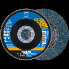 Pferd Inc. 67664115 - PFERD Flap Disc, 4-1/2" x 7/8, Z PSF STEELOX, 40 Grit, T27, Flat, Zirconia