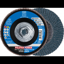 Pferd Inc. 69300504 - PFERD Flap Disc, 4-1/2" x 5/8-11, Z SG POWER STEELOX, 40 Grit, T27, Flat, Zirconia