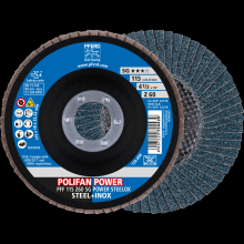 Pferd Inc. 67686115 - PFERD Flap Disc, 4-1/2" x 7/8, Z SG POWER STEELOX, 60 Grit, T27, Flat, Zirconia