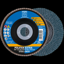 Pferd Inc. 69300764 - PFERD Flap Disc, 5" x 7/8, Z PSF EXTRA STEELOX, 40 Grit, T27, Flat, Zirconia