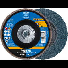 Pferd Inc. 69300583 - PFERD Flap Disc, 5" x 5/8-11, Z PSF STEELOX, 40 Grit, T27, Flat, Zirconia