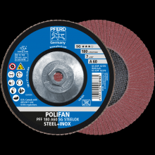 Pferd Inc. 69300501 - PFERD Flap Disc, 7" x 5/8-11, A SG STEELOX, 60 Grit, T29, Conical, Aluminum oxide