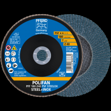 Pferd Inc. 67664185 - PFERD Flap Disc, 7" x 7/8, Z PSF STEELOX, 40 Grit, T27, Flat, Zirconia