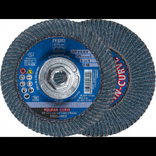 Pferd Inc. 69300689 - PFERD Flap Disc, 5" x 5/8-11, Z SGP CURVE STEELOX, 40 Grit, Large Radius, Zirconia