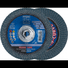 Pferd Inc. 69901701 - PFERD Flap Disc, 6" x 5/8-11, Z SGP CURVE STEELOX, 40 Grit, Medium Radius, Zirconia