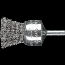 Pferd Inc. 43740061 - PFERD Crimped Wire End Brush PSF 1" Dia. .014 Carbon Steel 1/4" Shank