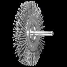 Pferd Inc. 43740002 - PFERD M-BRAD® Mounted Wheel Brush PSF 3" Dia. .040/120 Grit Silicon Carbide 1/4" Shank