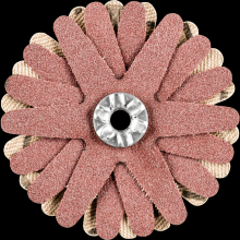 Pferd Inc. 42732068 - PFERD POLISTAR-TUBE Abrasive Star, 2" dia, 6 Layers, 4mm Bore, 180 Grit,Aluminum oxide