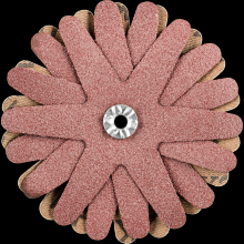 Pferd Inc. 42732126 - PFERD POLISTAR-TUBE Abrasive Star, 3-1/8"dia,6 Layers,4mm Bore,120 Grit,Aluminum oxide