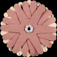 Pferd Inc. 42732128 - PFERD POLISTAR-TUBE Abrasive Star, 3-1/8"dia,6 Layers,4mm Bore,180 Grit,Aluminum oxide