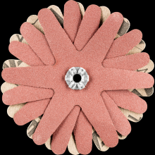 Pferd Inc. 42732129 - PFERD POLISTAR-TUBE Abrasive Star, 3-1/8"dia,6 Layers,4mm Bore,240 Grit,Aluminum oxide