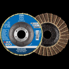 Pferd Inc. 44694101 - PFERD POLIVLIES® Non-Woven Flap Disc, 4-1/2" x 7/8, 100 Grit, Coarse, Aluminum oxide